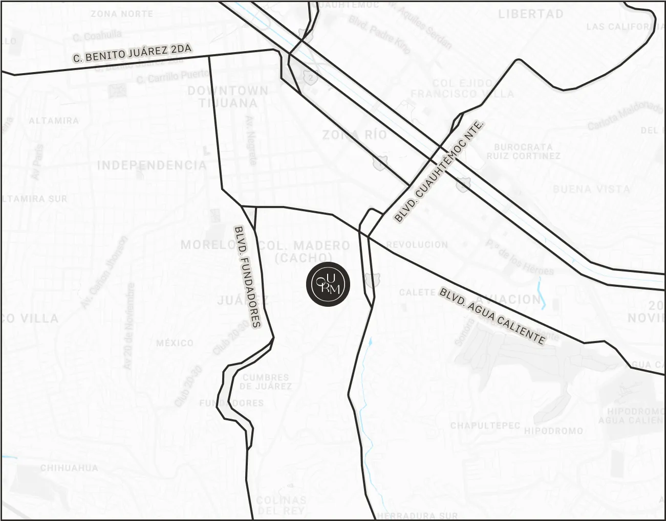 Mapa de la ubicación de ORUM